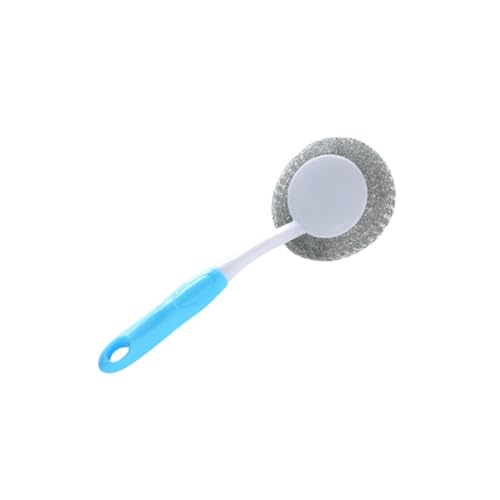 Ipetboom 3Pcs Stainless Steel Sponges with Long Handle Metal Scouring Pads for Heavy Duty Cleaning for Grills Oven Pans and Bottles Easy to Rinse and Store