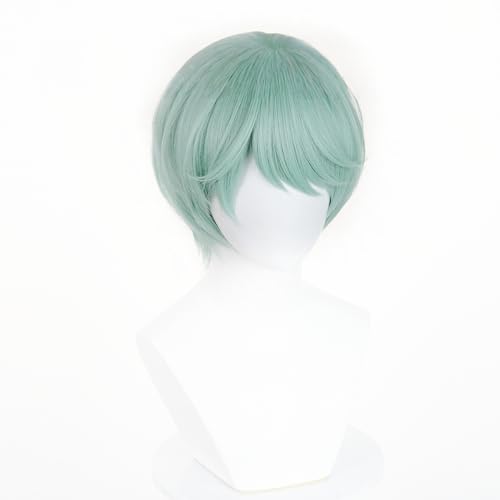Perruque cosplay anime vert clair homme courte Halloween perruque - 2