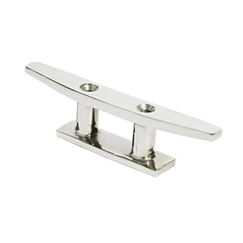 VANZACK Stainless Steel Cable Bolt 125mm Horn Shape Bollard Boat Rope Holder Dock Cleats Easy Install