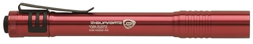 Streamlight 66120 Stylus Pro Pen Light with White LED and Holster, Red