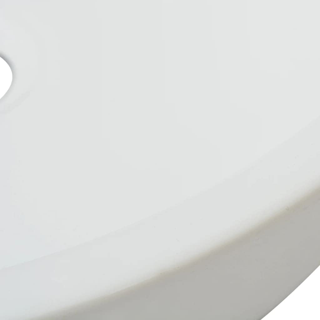Keramische ronde opbouw waskom Bola Fino ø35cm wit