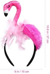 Flamingo Headband for Kids, Tropical Costume Hair Hoop Headpieces image 3