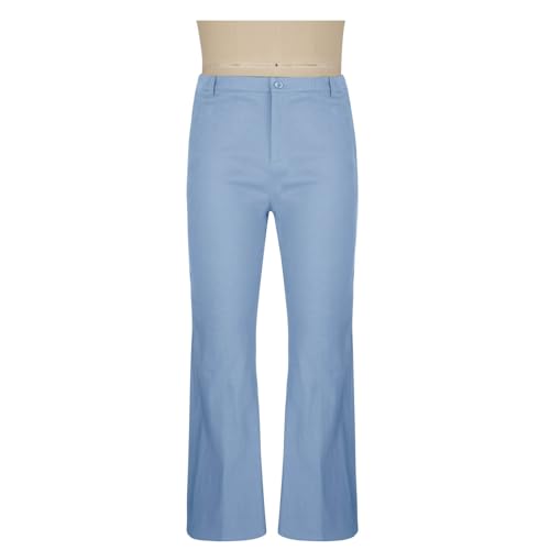 Men's 60s/70s Disco Dance Pants Vintage Bell Bottoms Leg Trousers Classic Fit Stretch Comfort Retro Flared Pants3