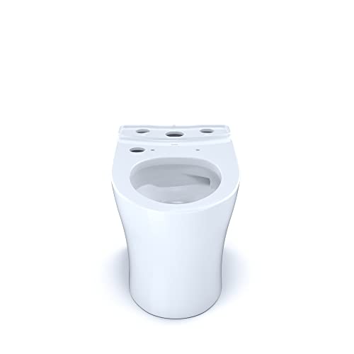Image of TOTO Aquia IV Elongated Universal Height Skirted Toilet Bowl with CEFIONTECT, WASHLET+ Ready, Cotton White - CT446CEFGNT40#01