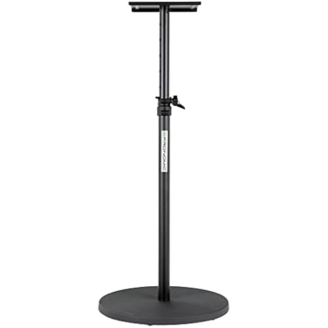 Soporte de altavoz de estudio Pronomic SLS-128 BK con base redonda Cover