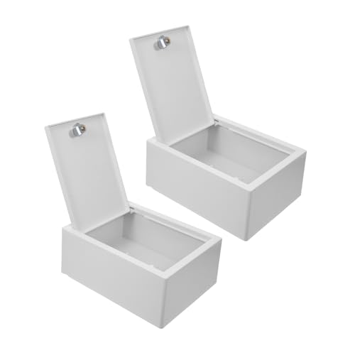 SEWACC Buzón De 2 Piezas con Cerradura Y Llave para Colgar En La Pared para Exteriores con Contenedor De Leche De Abs Color Blanco