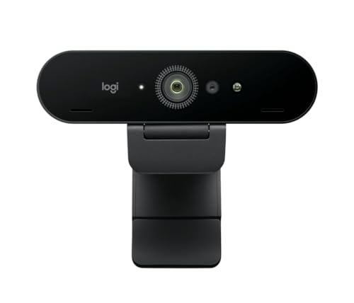 Image of Logitech Brio 4K webcam, video calls, noise cancellation microphone, automatic HD light correction,Microsoft Teams,Zoom,Google Meet,PC /Mac /Laptop /Macbook-Graphite