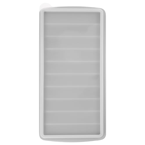 Bandeja de cubitos de hielo de silicona flexible gris miniatura 1