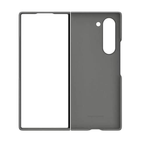 Image of amazon basics S Pen Slider Case for Samsung Galaxy Z Fold 5 - Slim Hinge-Free Back Cover, Integrated Stylus Compartment, Gray