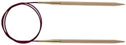 KnitPro KP35308 40 cm x 4 mm Basix Fixed Circular Needles, Birch