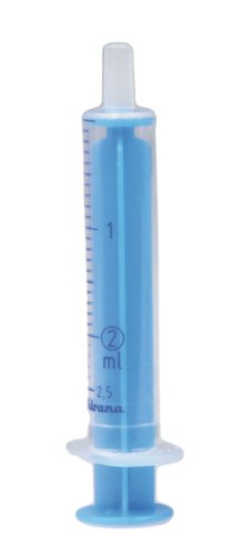 Einmalspritzen Einmalspritze Spritzen 2ml 100 Stück blauer Kolben Einwegspritzen Spritze steril Cover