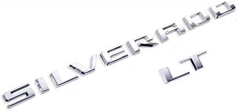 2021 OEM Silverado Plus LT Emblems 3D Letters Badges Replacement for Silverado 2019-2021 Genuine Parts Chrome