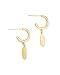Kendra Scott Fern Huggie Earrings for Women, Fashion Jewelry, Gold-Plated Over Brass