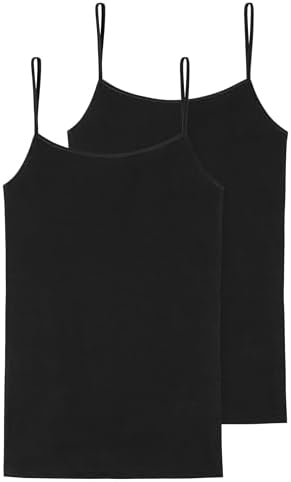 Schiesser Dames 2 stuks spaghettitop ondergoed, zwart, XL, zwart, XL Schiesser Dames 2 stuks spaghettitop ondergoed, zwart, XL, zwart, XL