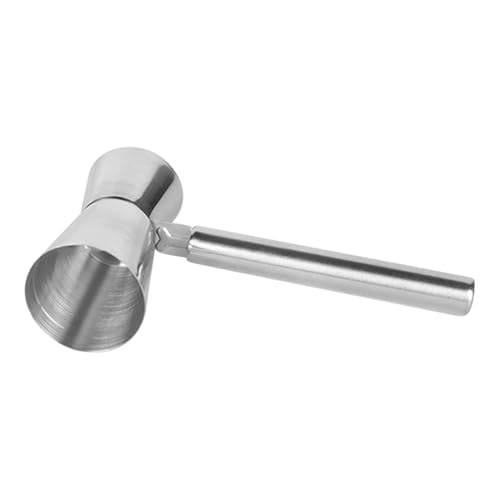 Jigger de acero inoxidable - Cuchara medidora de alcohol de doble cara - Accesorios para mezclar y medir bebidas para el hogar, barbacoas, picnics, principiantes