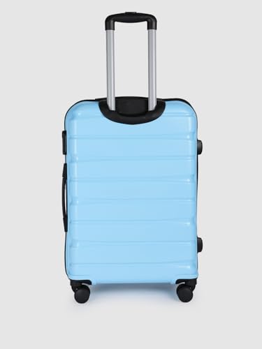 Image of TEAKWOOD LEATHERS Unisex 8 Wheels Trolley Bag, Hard Cabin with Zipper Closure, Adjustable Push Button & Cross Side Strap, Lock System 360 Degree (55CM, 65 CM, Sky Blue)