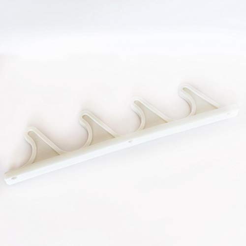 4 Pcs 4 Position Nylon Adjustment Brackets For Patio Outdoor Lawn Yard Furniture Or Chaise Lounges, Replacement, Back Support, Back-Height Multi Position Adjuster 9 1/2" L X 1/2" W (White) #TOP1