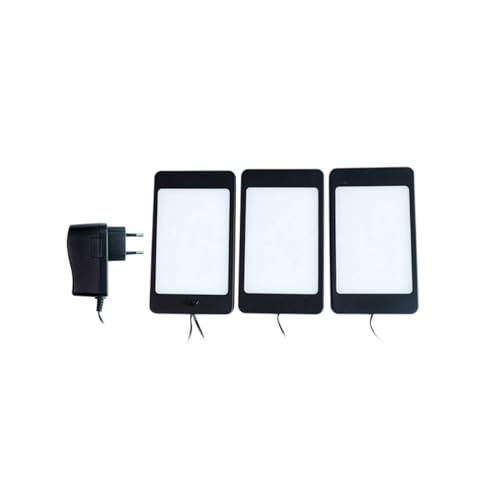Lindby 3er Set LED Unterschrankleuchten (Unterbauleuchte) Svela dimmbar (Modern) in Schwarz (3 flammig,) - Unterbauleuchten Küchenleuchte