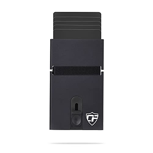 Conceal Plus Card Blocr Slide Wallet RFID Blocking Credit Card Holder (Black Metal)