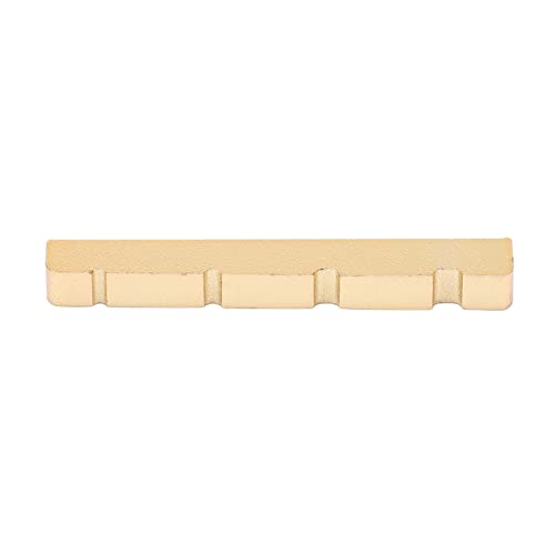 Generic 4弦アコースティックギターまたはエレキベースナット 真鍮スロットブリッジストリングナット 38mm 拡張効果あり 完璧なサイズに適合
