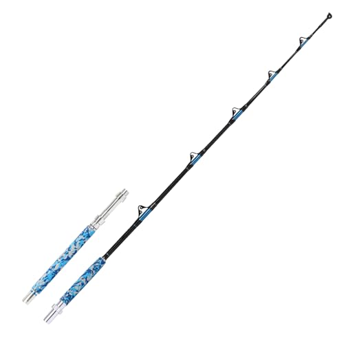 Fiblink Fishing Trolling Rod 1 Piece Saltwater Offshore Heavy Roller Rod Big Game Conventional Boat Camo Fishing Pole (6' 80-120lbs-2pc-Straight) by Fiblink - Image 2