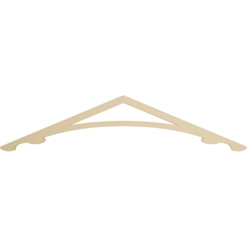 48"W x 10"H x 1 1/2"P (5/12) Pitch Legacy Signature Urethane Gable Pediment, Primed Tan