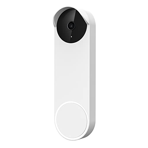 honecumi Coque de protection en silicone pour sonnette Google Nest (alimenté par batterie), housse de protection de pluie , accessoires de boîtier de sonnette, blanc Cover