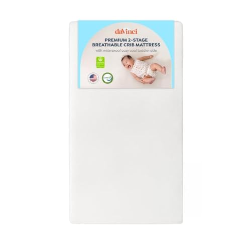 Davinci 2-Stage Crib & Toddler Mattress, Firm, Lightweight