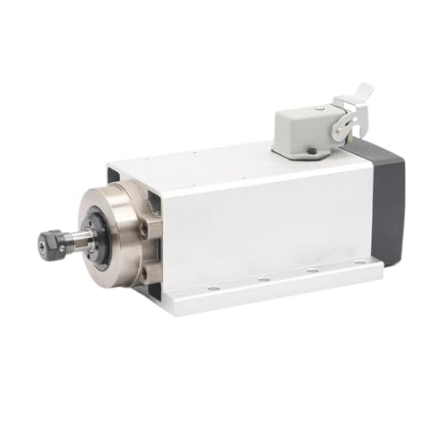 KACOME 1.5KW ER11 air-Cooled Spindle Motor Square Spindle with mounting Flange 0.01mm Accuracy 4 PCS Ball Bearings