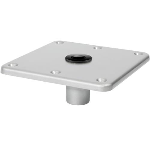 TEPU Boat Seat Base 7' x 7' Aluminum Alloy Material 3/4' Pin Post Socket, Heavy Duty Boat Seat Pedestals, Corrosion Resistant, Suitable for jon boats, canoes, bass boats and most other boat seat Mount