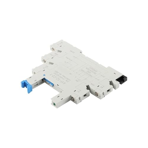 Relé delgado HF41F de 24V CC CA con indicador LED y zócalo de tornillo 1CO
