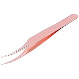 Faserspitze Wimpern -Pinzetten, Wimpern -Pinzetten Edelstahl Wimpernverlängerung mit Außergewöhnlicher Genauigkeit und Flair Zur Präzisen Trennung Falscher (#3)