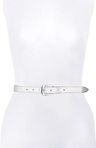 Women's 1 Inch Belt with Triple Metal Keeper & Tip, Western-Inspired Buckle2