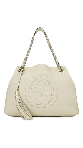 WHAT GOES AROUND COMES AROUND Women's Pre-Loved Gucci Leather Soho Chain Tote, White, One Size