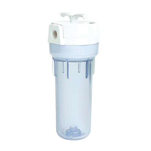 Image of EcoPure EPW2VC Whole Home Water Filtration System - Valve-in-Head Design with Built-In Bypass Valve & Clear Sump - Reduces Sediment, Rust, Dirt & Chlorine Taste - Fits Standard Capacity Filters