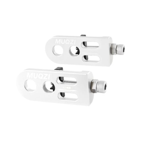 Aymzbd 2Pcs Bike Chain Tensioner Single Speed Universal Fit Lightweight Adjuster Chain Tightener for Road Bikes BMX Folding Bike, Silver