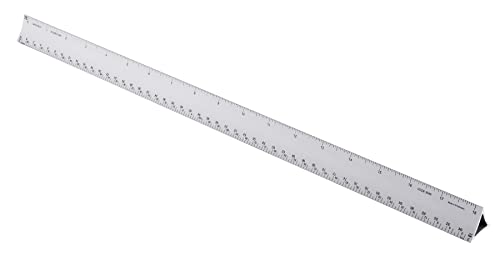 Escala Alumicolor Plata 18-En Arco hueco graduada para dibujo tecnico y diseño