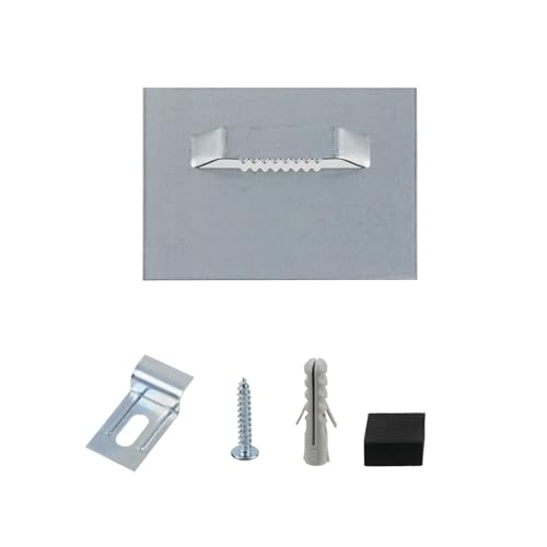 Image of Oedema 4 Pcs Metal Picture Frame Hangers Adhesive Picture Hanging Kit for Mounting Mirror Hanger,Wall Mount Hooks for Photo Frames