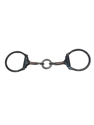Dutton Bits D-Ring Snaffle Bit with Large Lifesaver and Copper Inlay Equine Bit