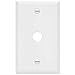 ENERLITES 0.625" Hole Phone/Cable Wall Plate, Standard Size 1-Gang 4.50" x 2.76", Polycarbonate Thermoplastic, 8861-W, White