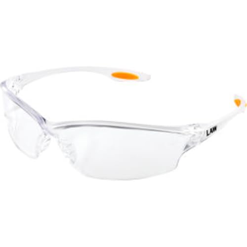 Image of MCR Safety Glasses LW310AF Law 3 Clear Polycarbonate Lenses with UV Protection & Anti-Fog Coating, Bayonet Temple, 1 Pair