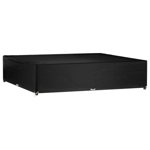 Vetnasa Funda para muebles de jardín 16 ojales cuadrada 240x240x55 cm Mobiliario, Accesorios para muebles de jardín, Fundas para muebles de jardín Negro 1,42 KG