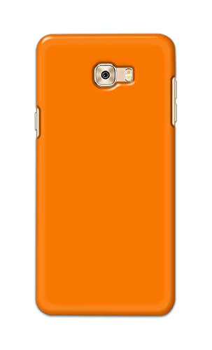 Image of Plain Orange Hard Back Case Cover for Samsung Galaxy C7 Pro Back Cover -(J5) VNS2229