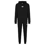 EA7 Emporio Armani Centre Logo Trainingsanzug, Baumwolle, Schwarz, Schwarz , XL