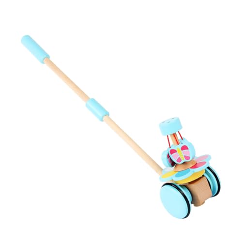 BESPORTBLE 1Pc Trolley Educational Plaything Adjustable Push Cart for Non Slip Handle Cartoon Design Easy Assembly Great Present for Learning Activities Random Color