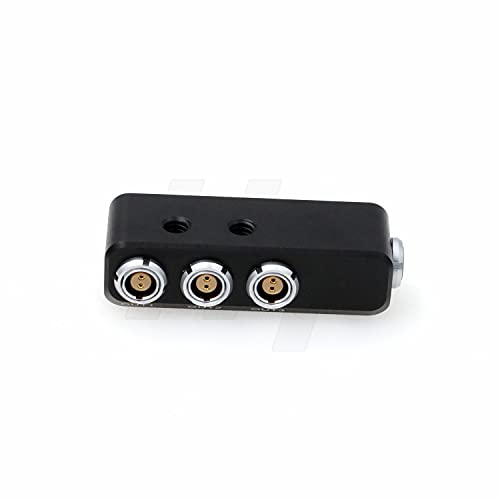 Adaptador divisor de alimentación 0B hembra de 2 pines triple conector hembra para cámaras de vídeo 3