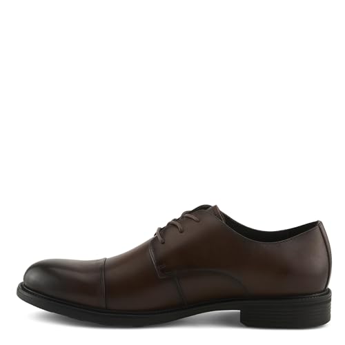 Spring Step Men’s BENEL Lace-Up Oxford – Classic Leather Dress Shoe with Stacked Heel and Rubber Sole3