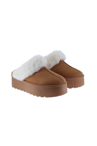 Weeboo Thick Bottom Fur Trim Snow Slippers2
