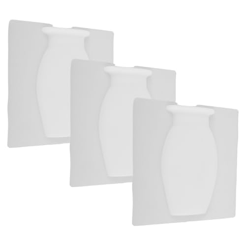 OUNONA 3 Piezas Florero para Colgar En La Pared Maceteros Decoración Jarron Flores Plantador De Hidroponía Maceta Colgante De Pared Jarrón Montado En La White