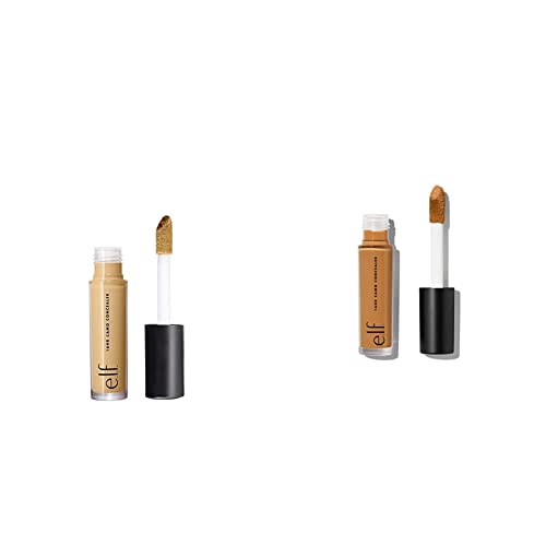 e.l.f. 16HR Camo Concealer, Full Coverage & Highly Pigmented, Matte Finish, Tan Sand, 0.203 Fl Oz and e.l.f. 16HR Camo Concealer, Full Coverage & Highly Pigmented, Matte Finish, Deep Chestnut, 0.203